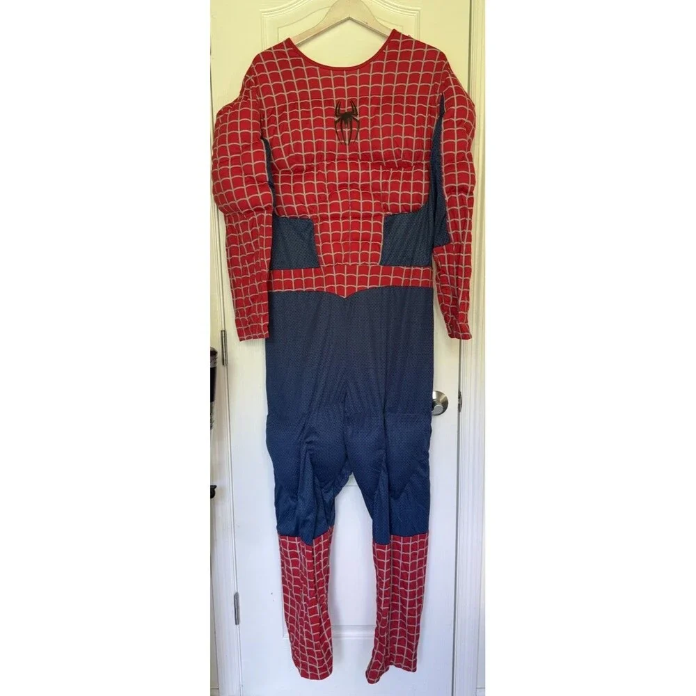 Spiderman 2 Marvel Cos Costume Bodysuit Only Muscle Chest Legs Size 46 Adult 04